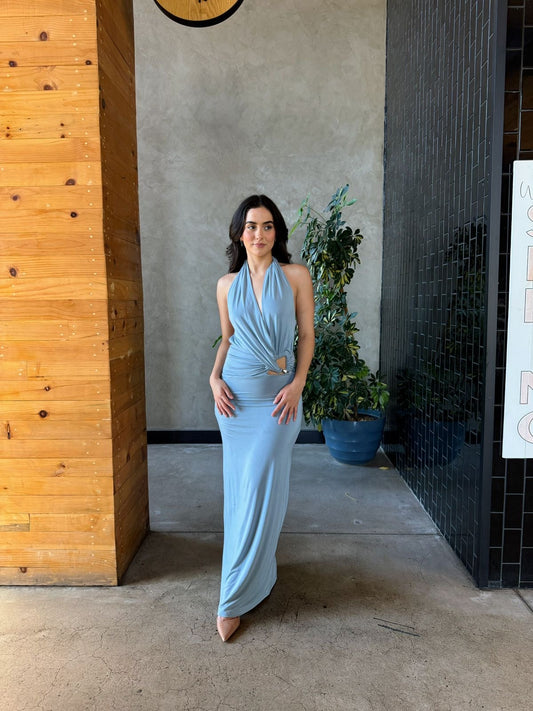 Vestido Largo Halter Escotes
