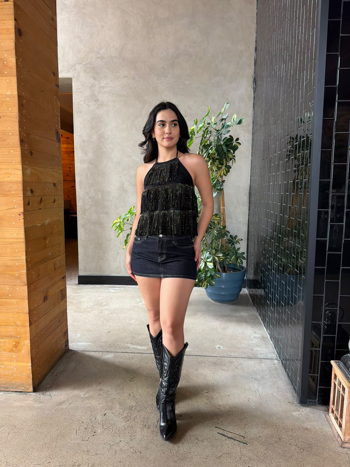 Falda Denim Oscuro