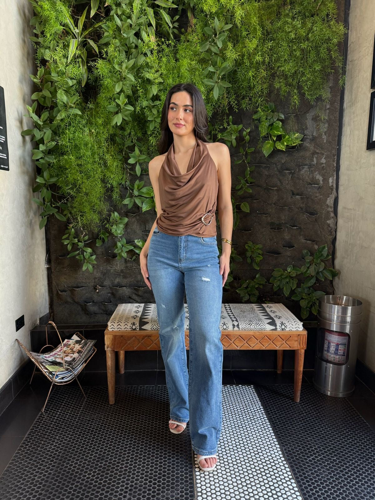 Blusa Halter Argolla