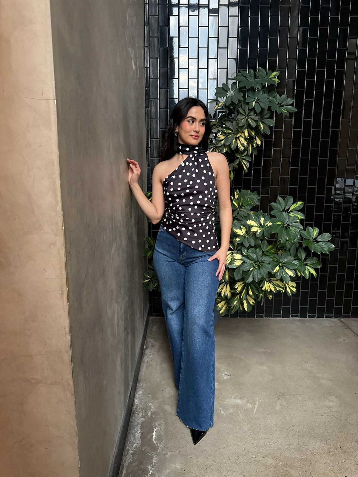 Blusa Dots con Mascada