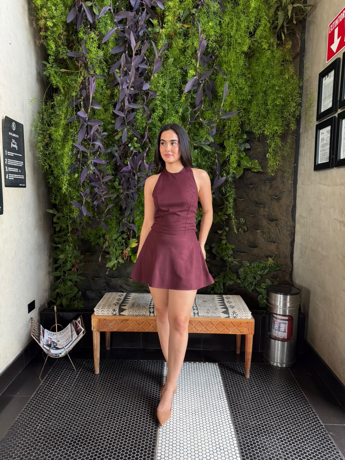 Vestido Halter Moño Espalda