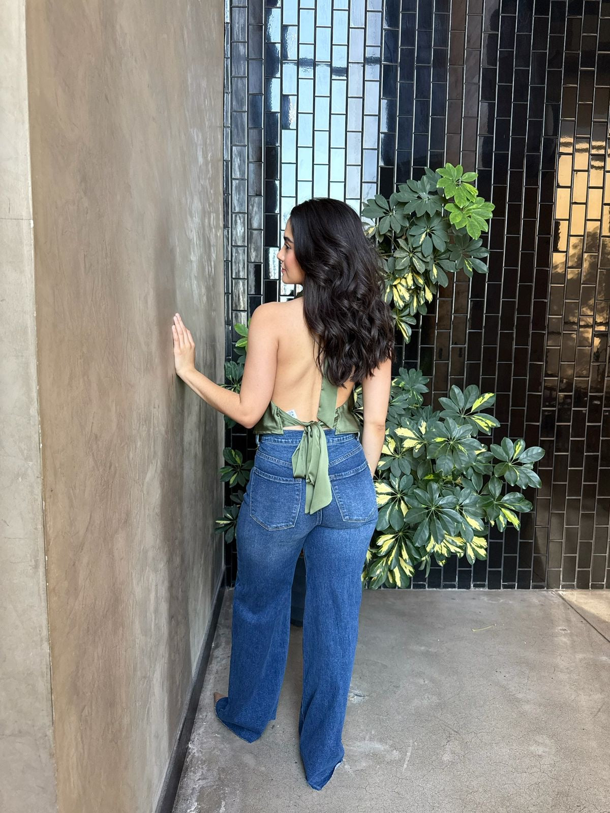 Blusa Halter Satinada