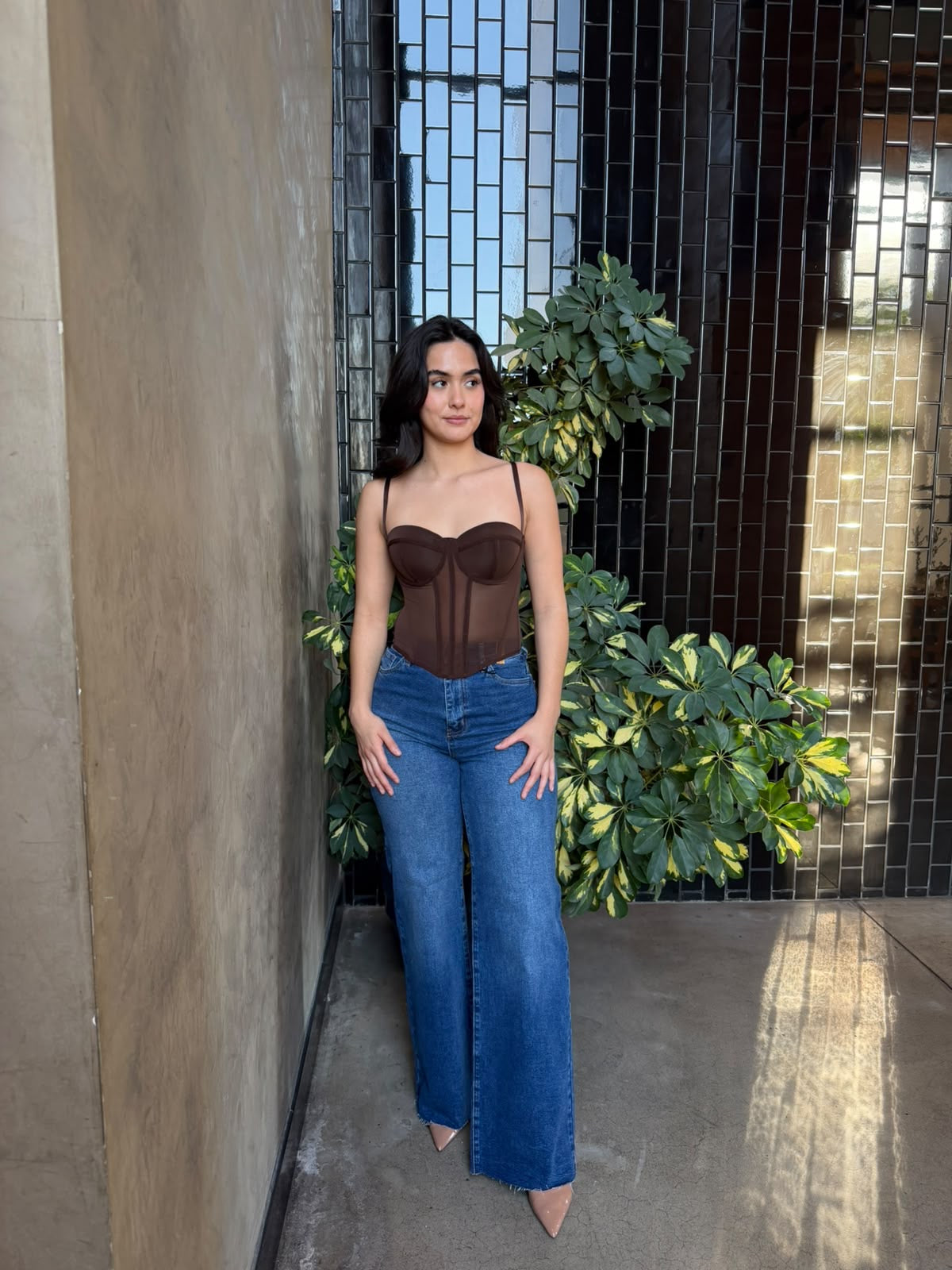 Corset Transparente Chocolate