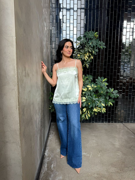 Blusa Tirantes Satin Encaje