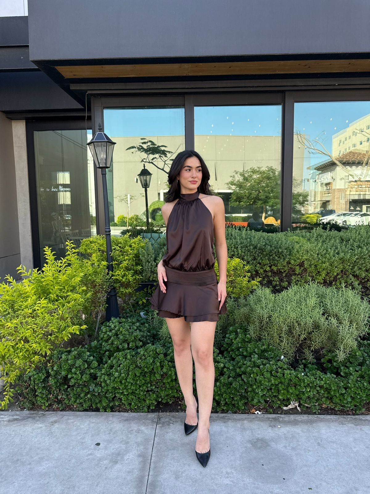 Vestido Halter Satin