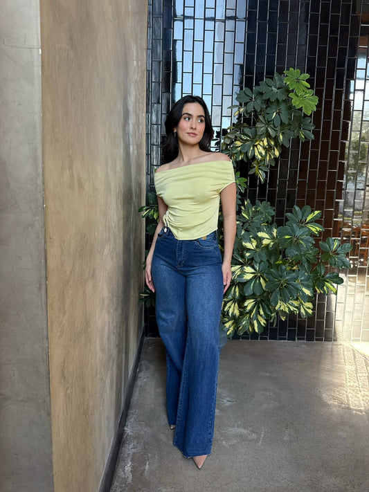 Top Hombros Caídos Verde