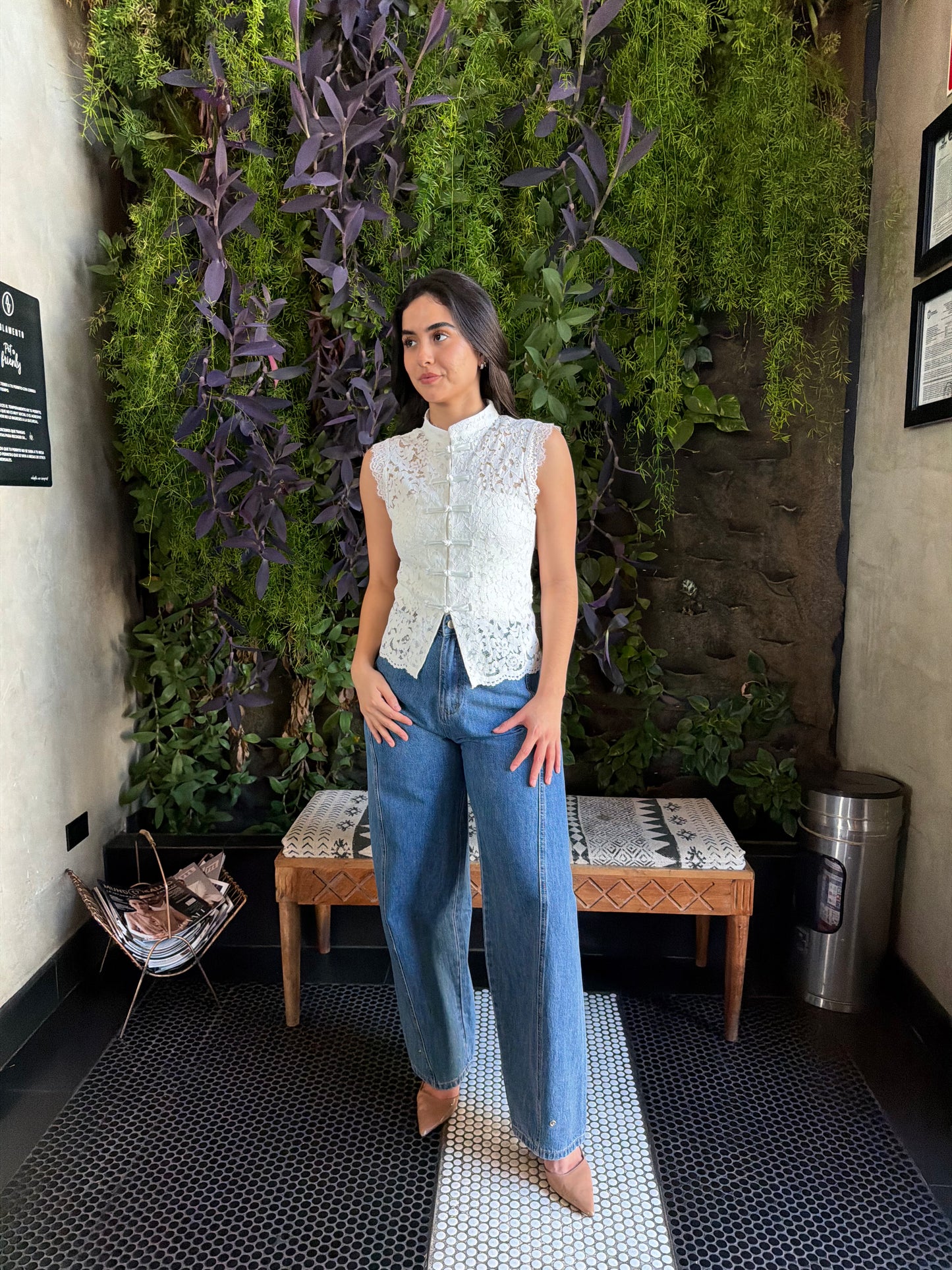 Blusa Encaje Blanco