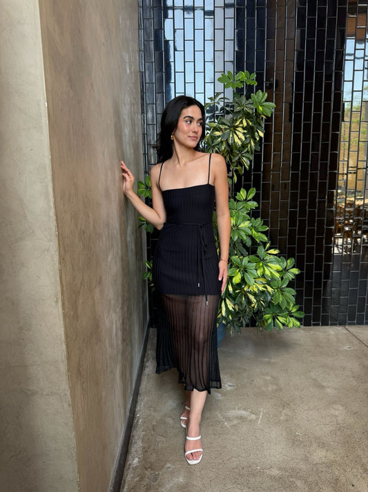 Vestido Midi Con transparencias