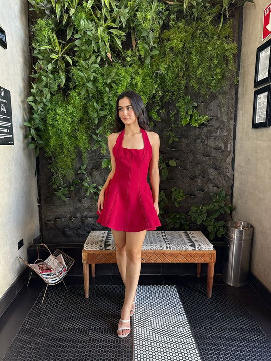 Vestido Halter corte A
