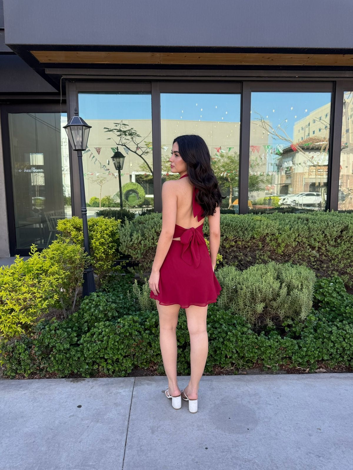 Vestido Halter doble Moño