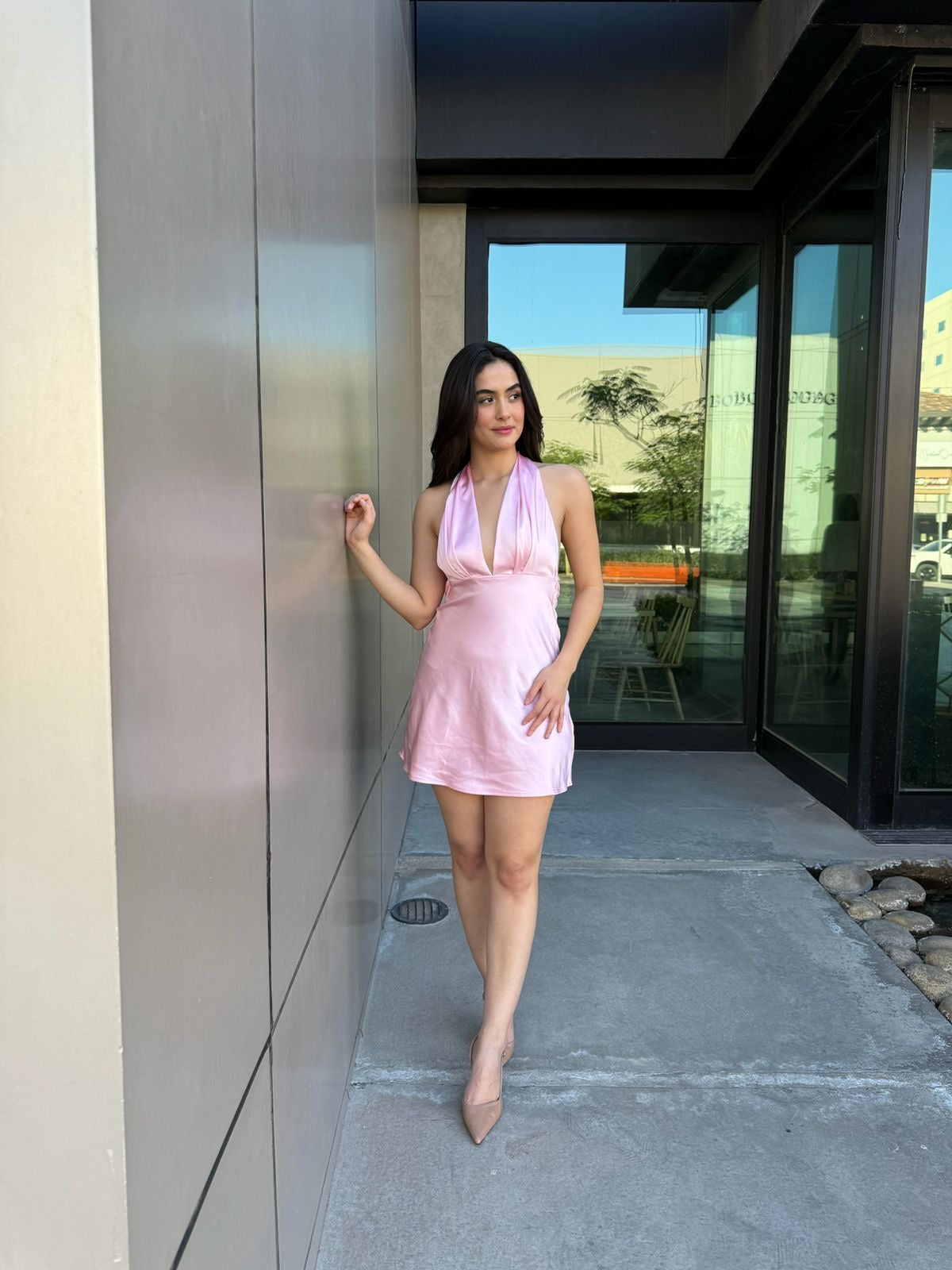 Vestido Halter Satin