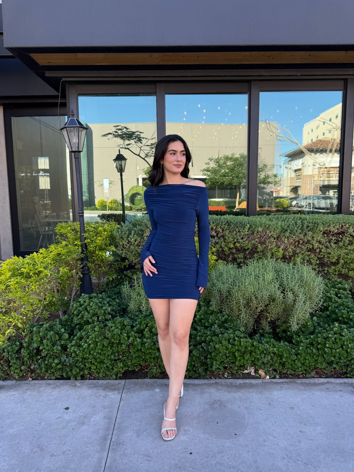 Vestido Corrugado Liso