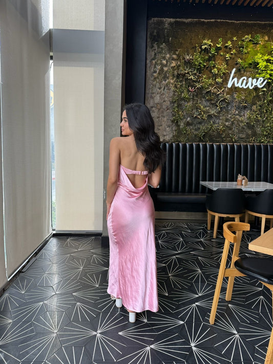 Vestido Satin Strapless