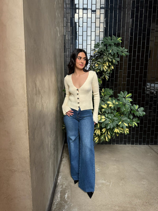 Sueter Botones Plata