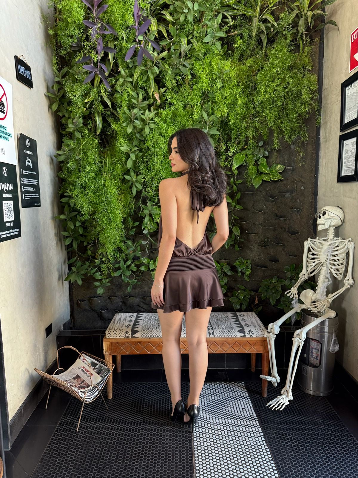 Vestido Halter Satin