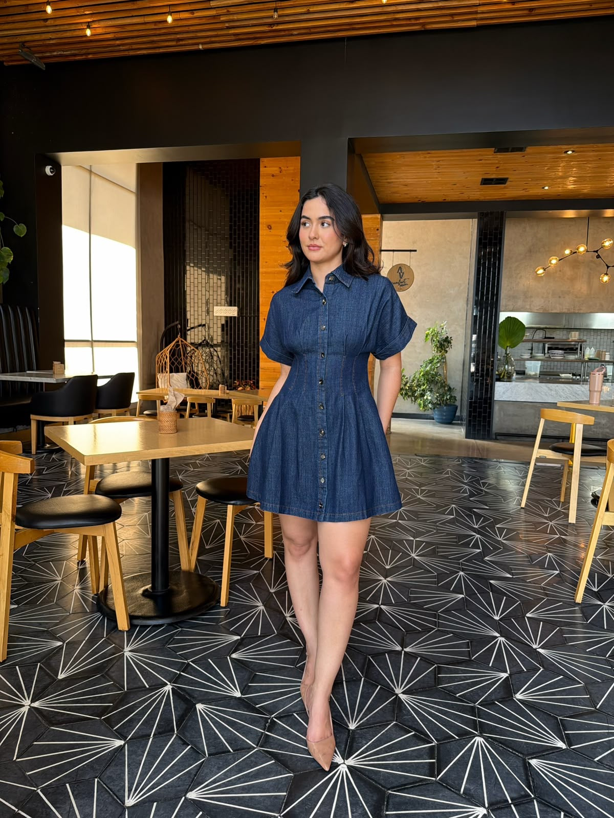 Vestido Denim tipo Polo