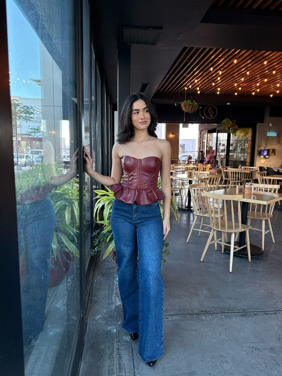 Top Strapless Vinipiel Olan