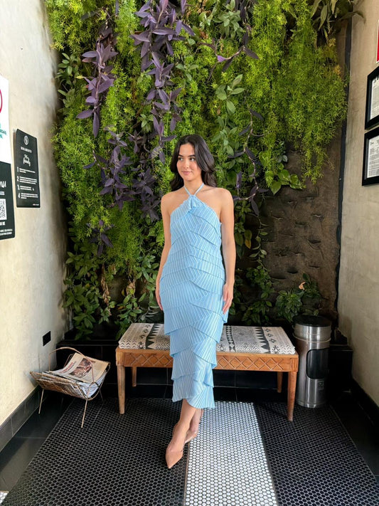 Vestido Halter Midi Olanes