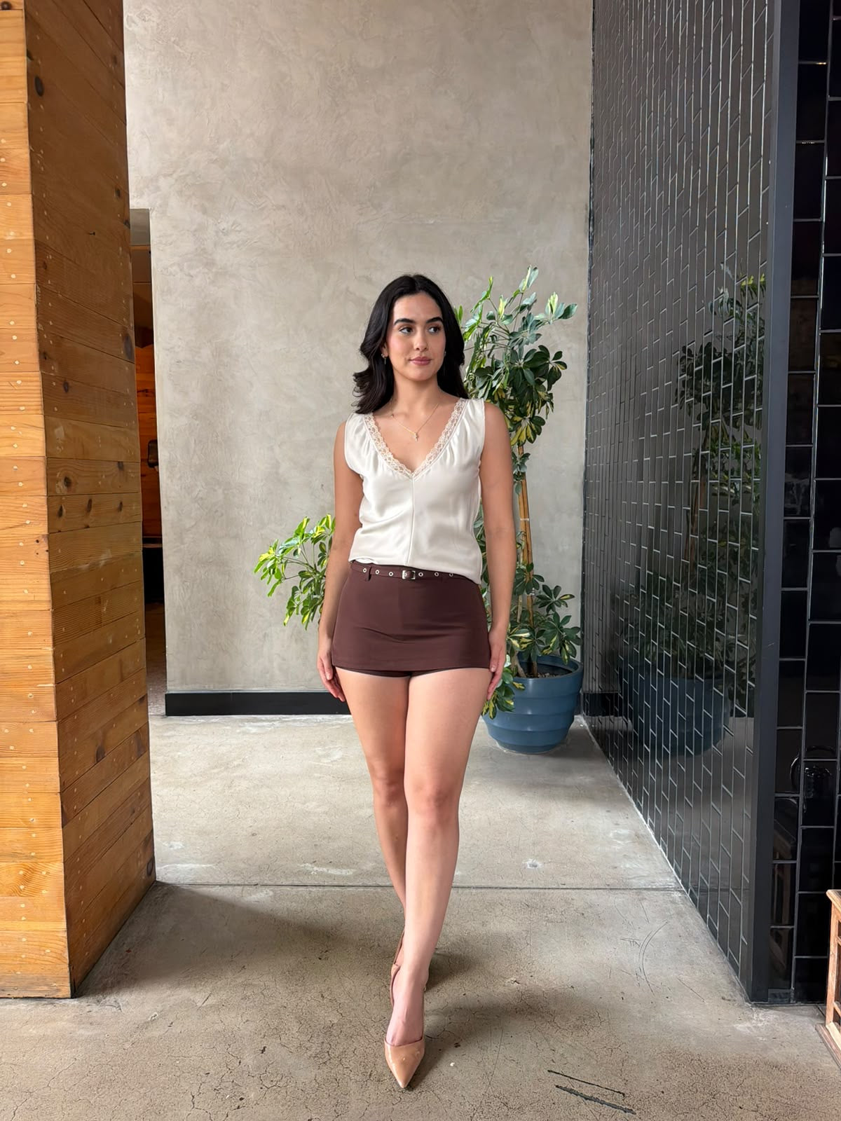 Blusa Formal Satinada - Ivory