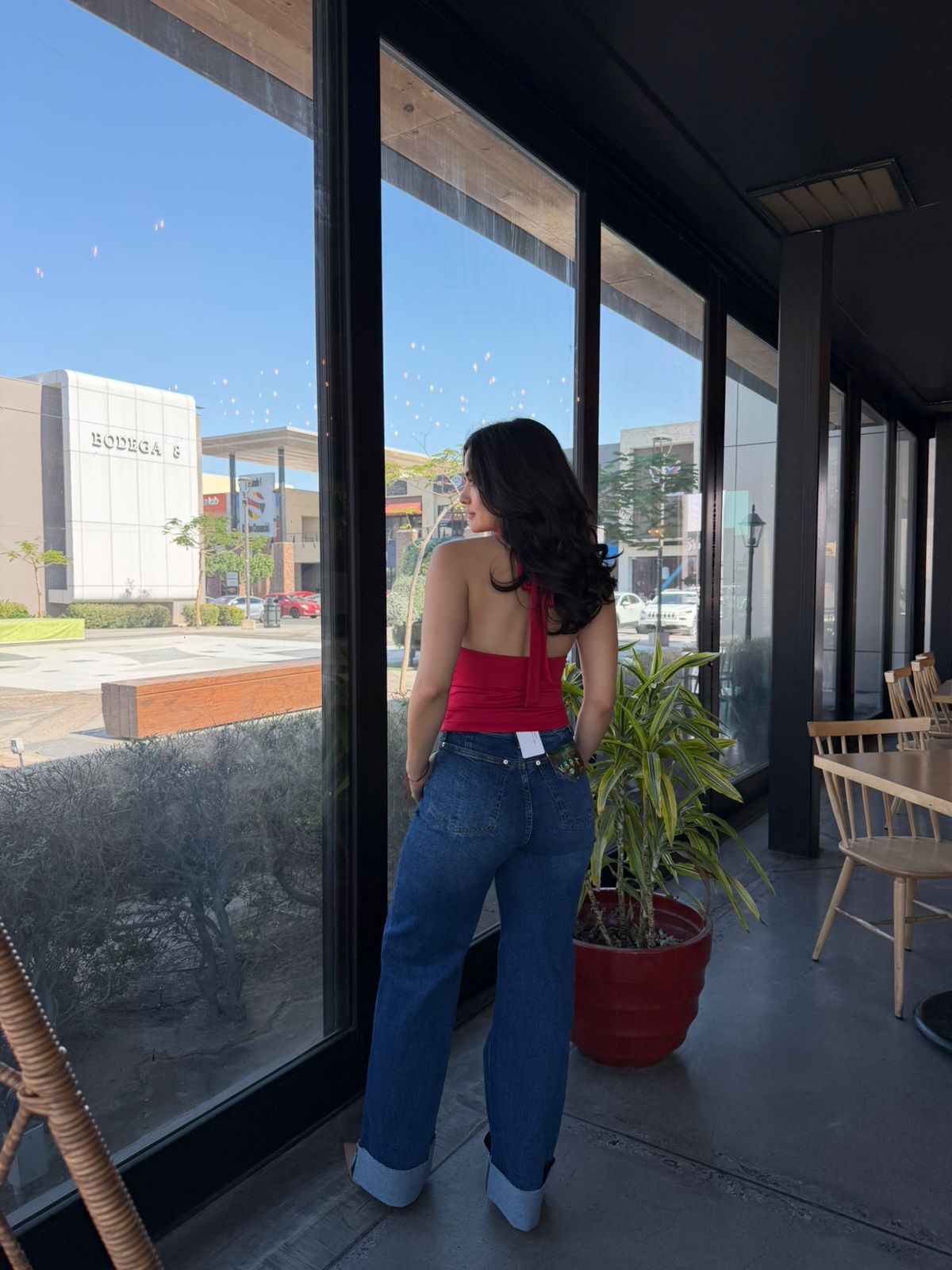 Top Halter Liso - Rojo