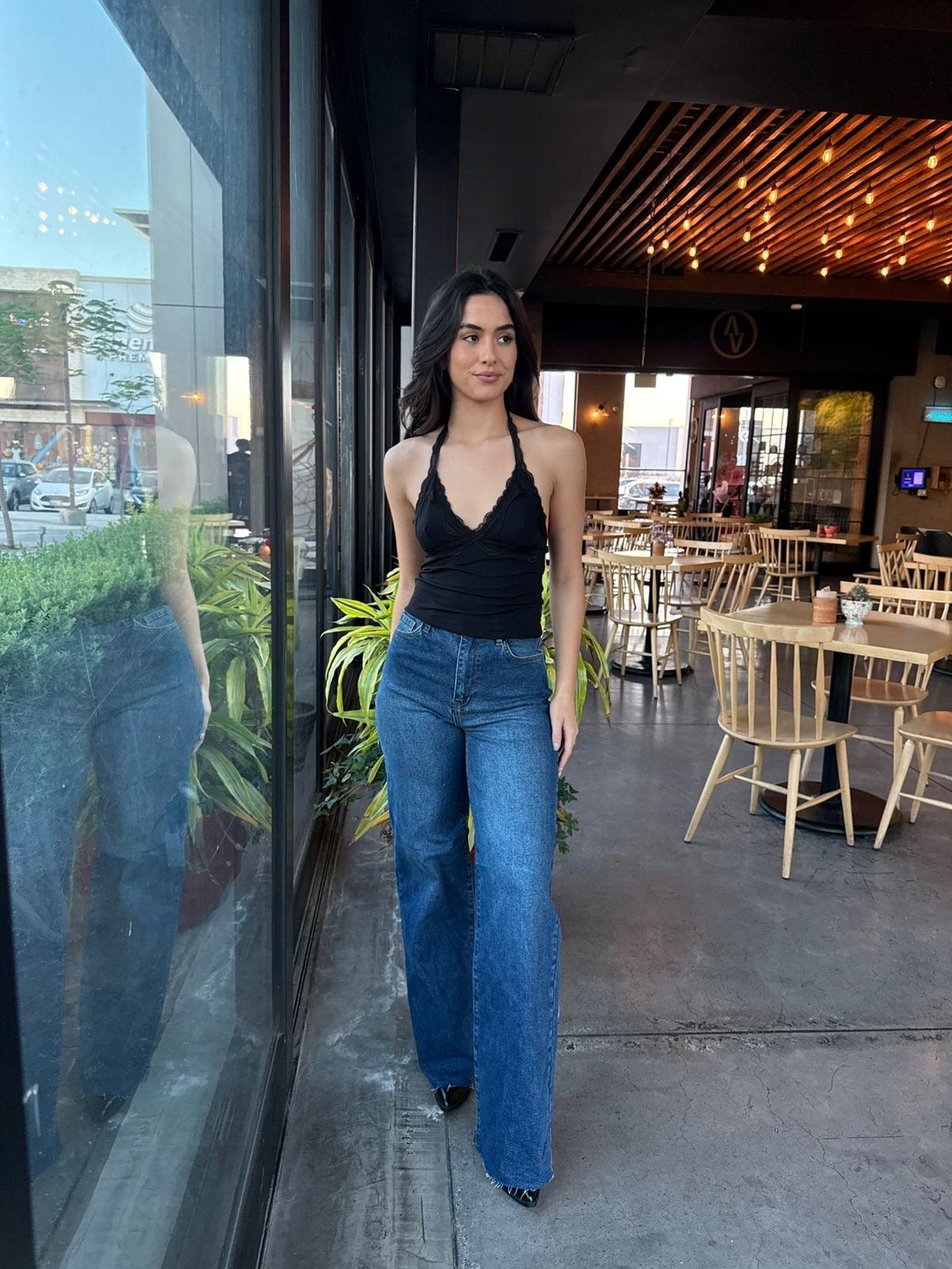 Top Halter Encaje Basico