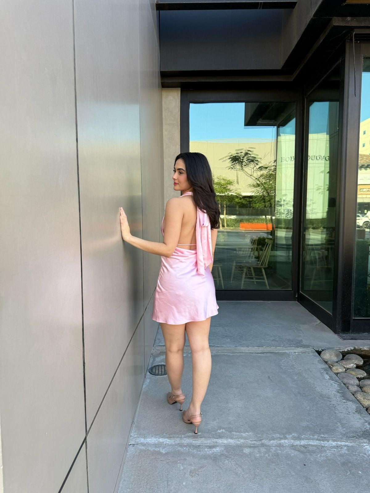 Vestido Halter Satin