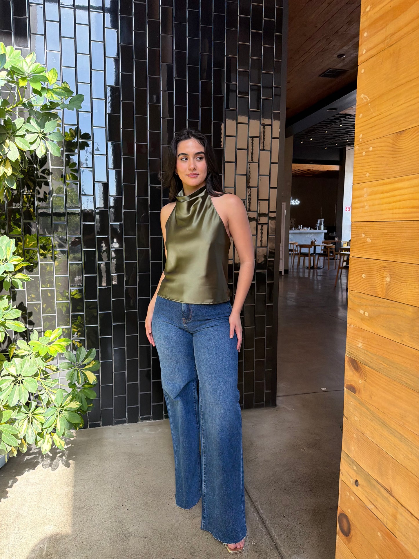 Blusa Satin Verde