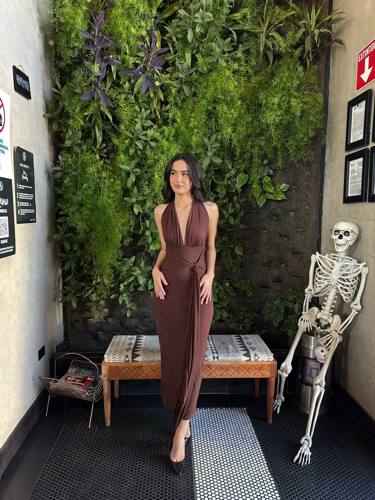 Vestido Halter Chocolate