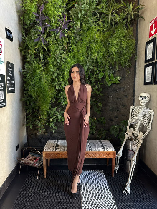 Vestido Halter Chocolate