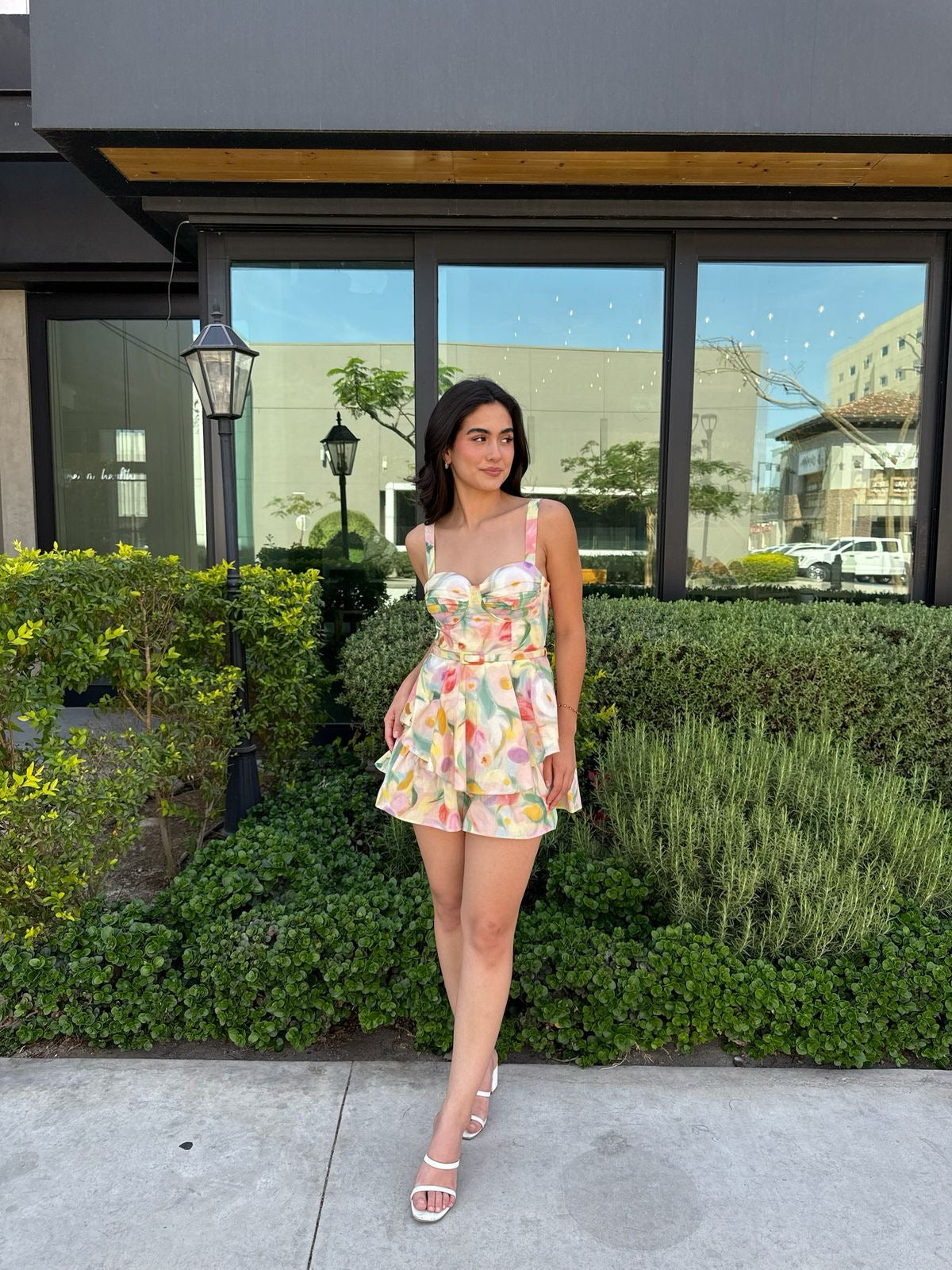 Vestido Cinto Flores