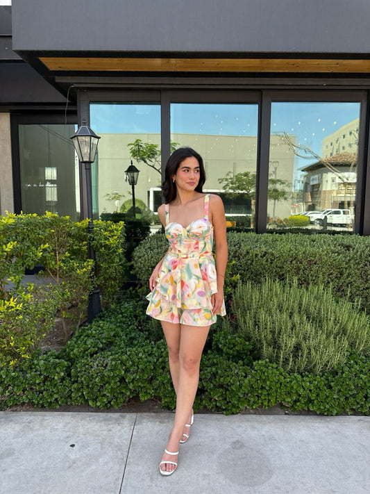Vestido Cinto Flores