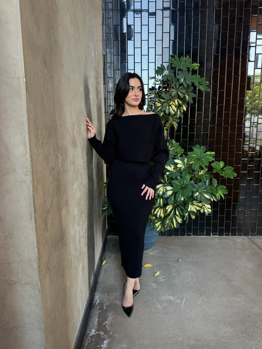 Conjunto Suéter Falda Larga