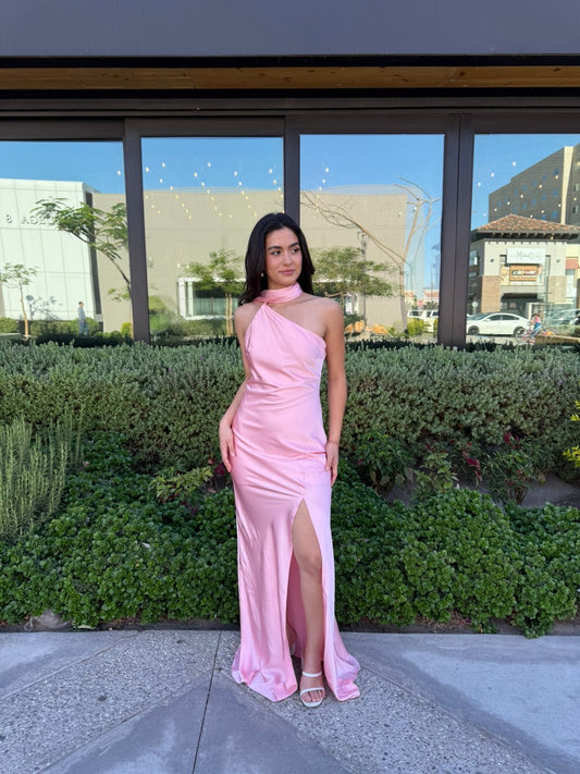 Vestido Satin Asimétrico
