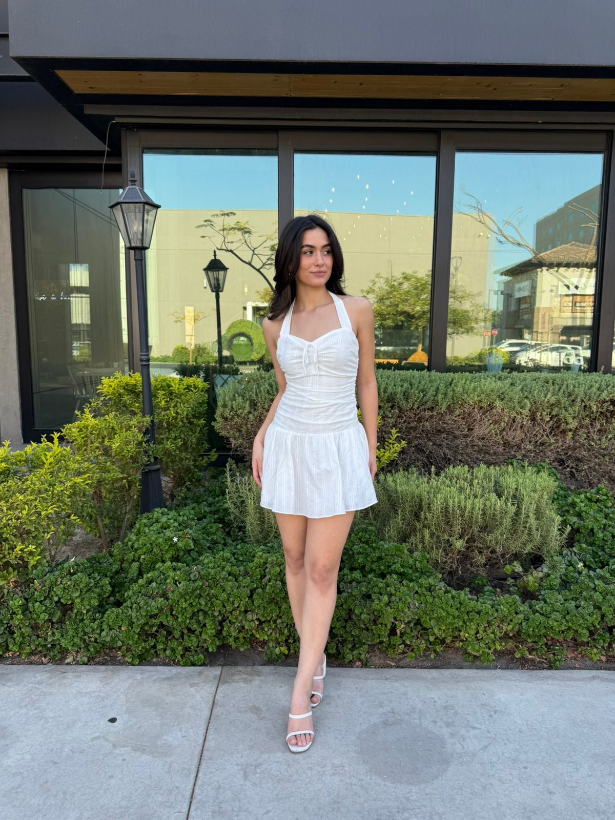 Vestido Corrugado Halter