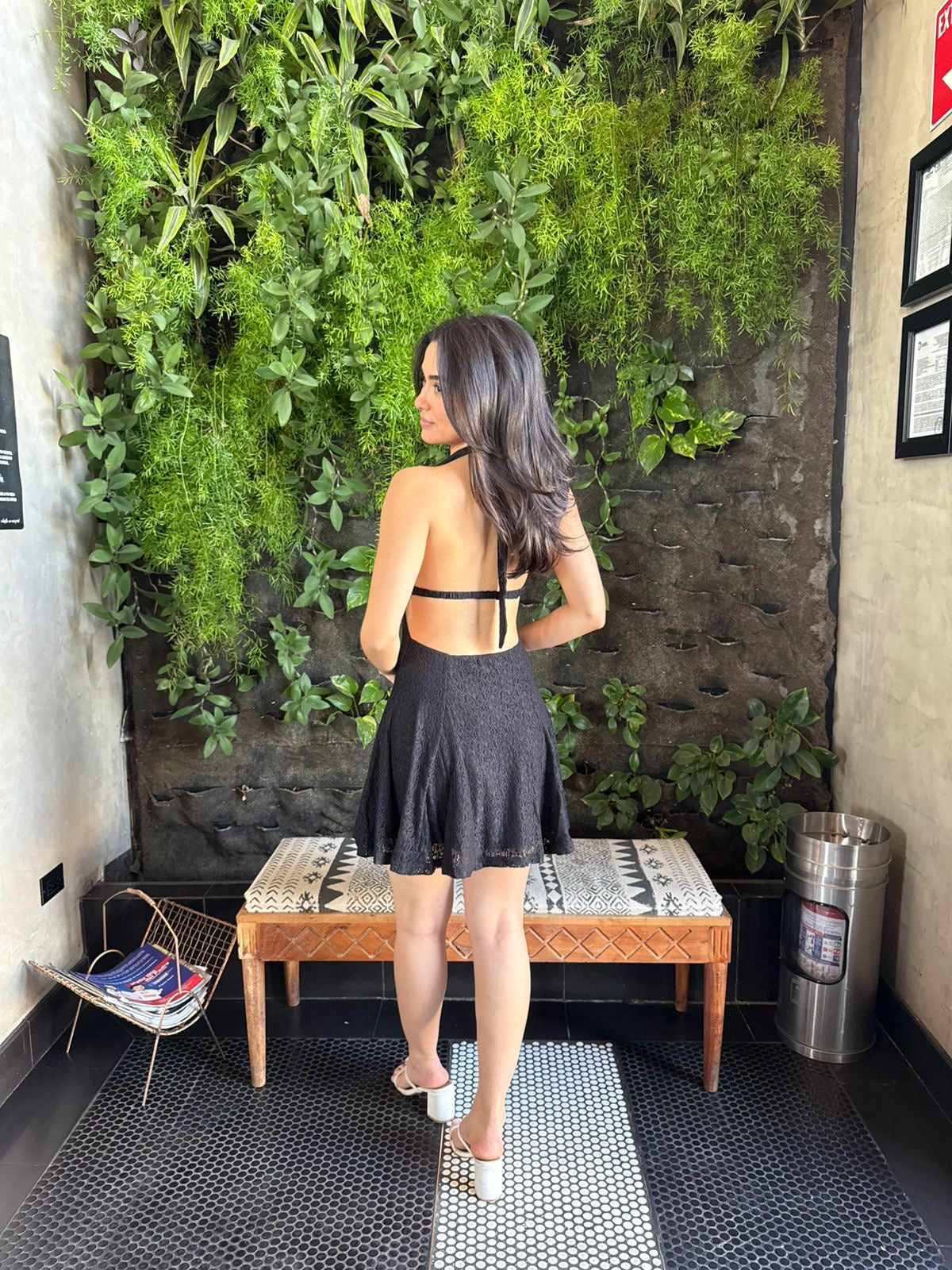 Vestido Halter Encaje