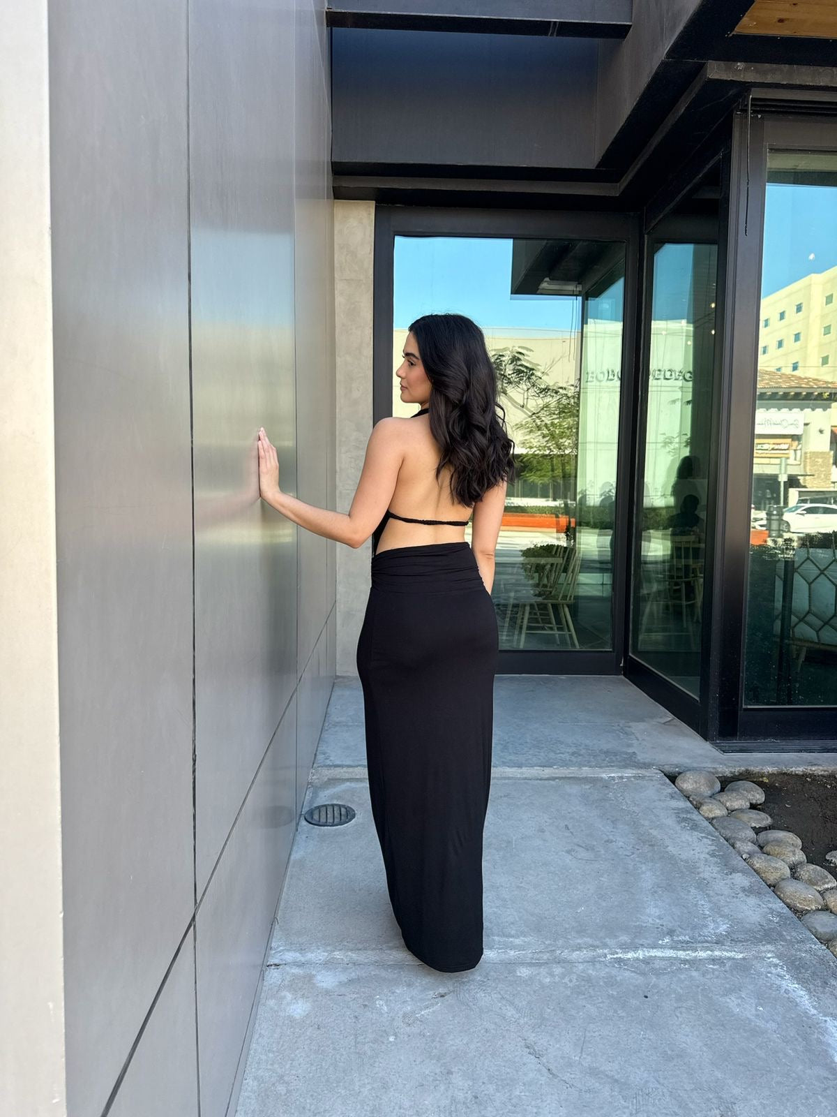 Vestido Largo Halter Escotes