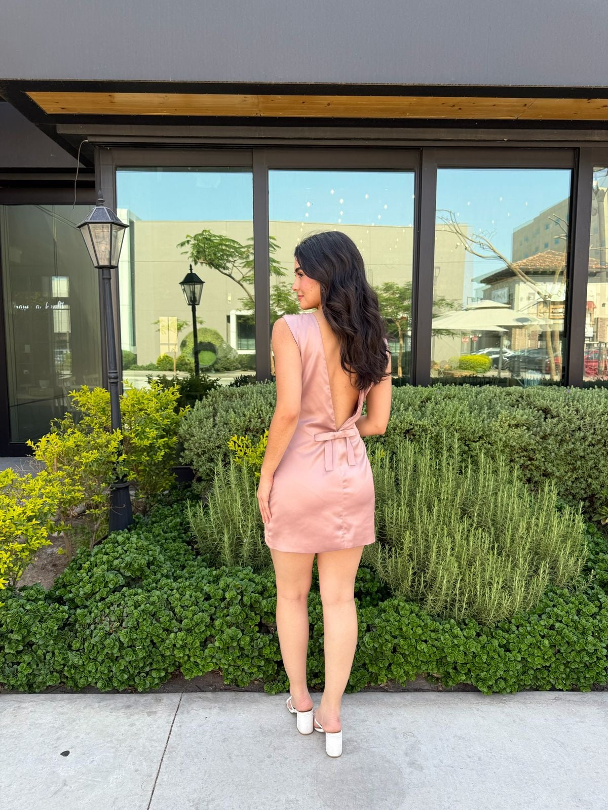 Vestido Satin Moño