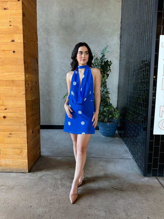 Vestido Dots Azul Rey