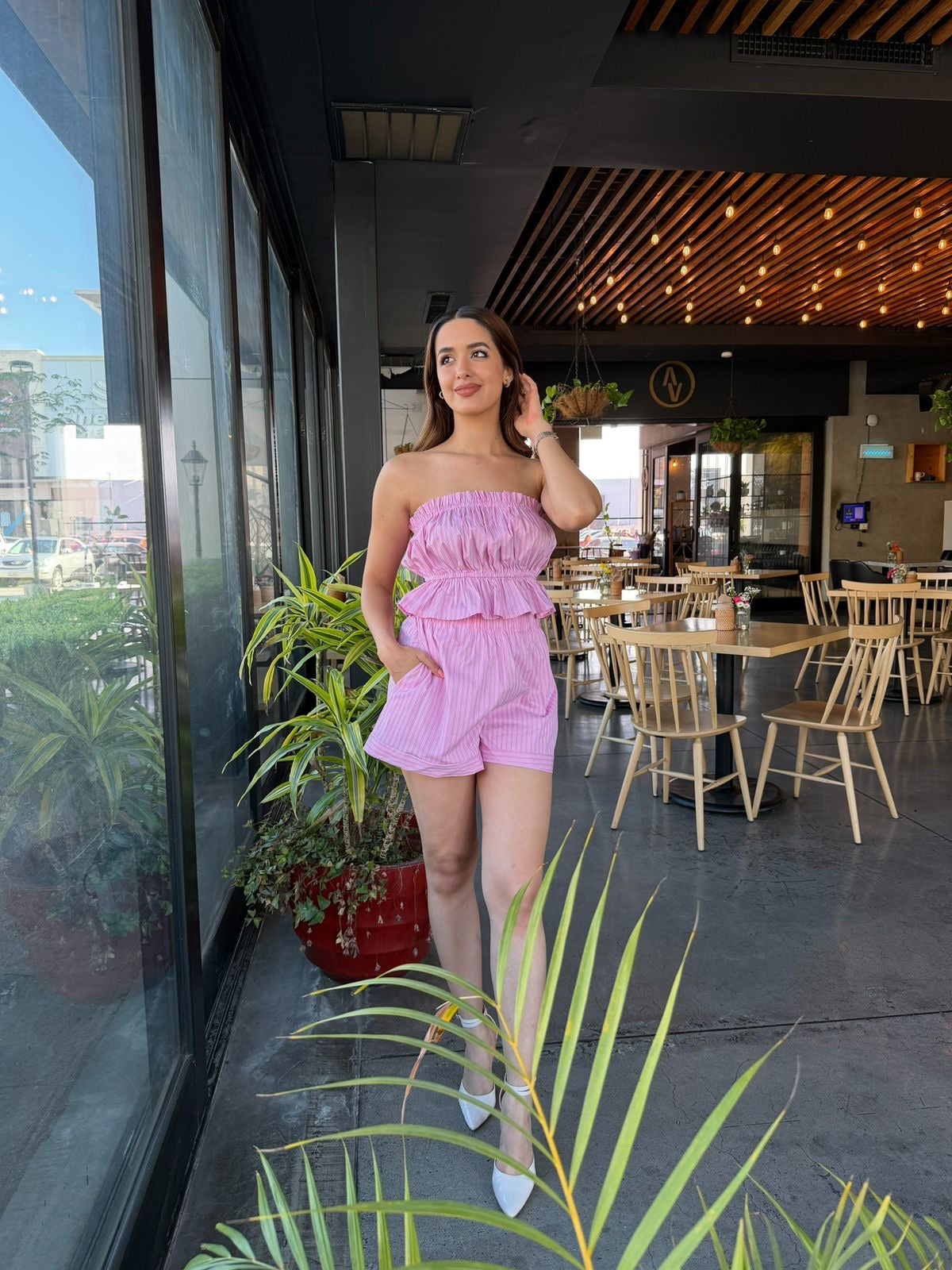 Conjunto Rayas Strapless