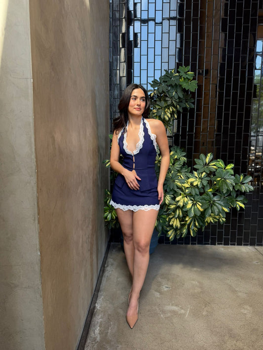 Conjunto Navy con Encaje